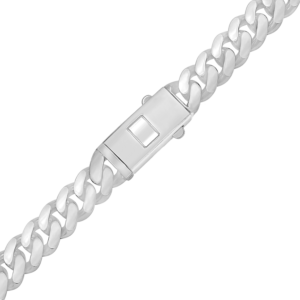 Finished Handmade Cuban Curb Necklace in Sterling Silver
