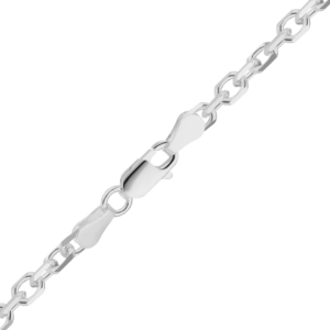 Finished Diamond Cut Cable Necklace in Sterling Silver Black Ruthenium Finish