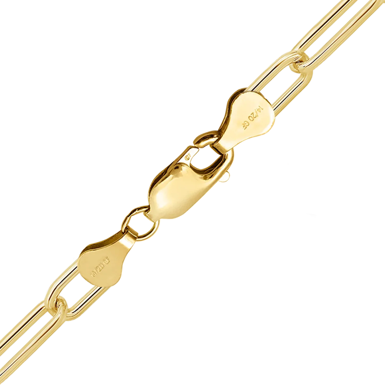 Finished Elongated Cable Necklace in 14K Gold-Filled