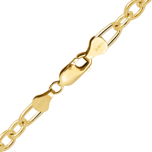 Finished Round Figaro Cable Necklace in 14K Gold-Filled