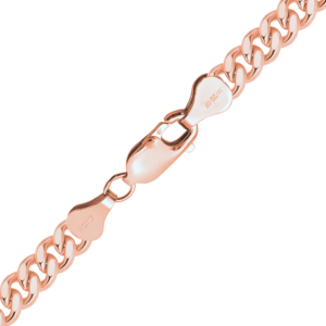 Finished Heavy Flat Curb Necklace in 14K Pink Gold-Filled