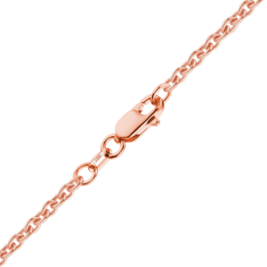 Finished Heavy Round Cable Necklace in 18K Pink Gold