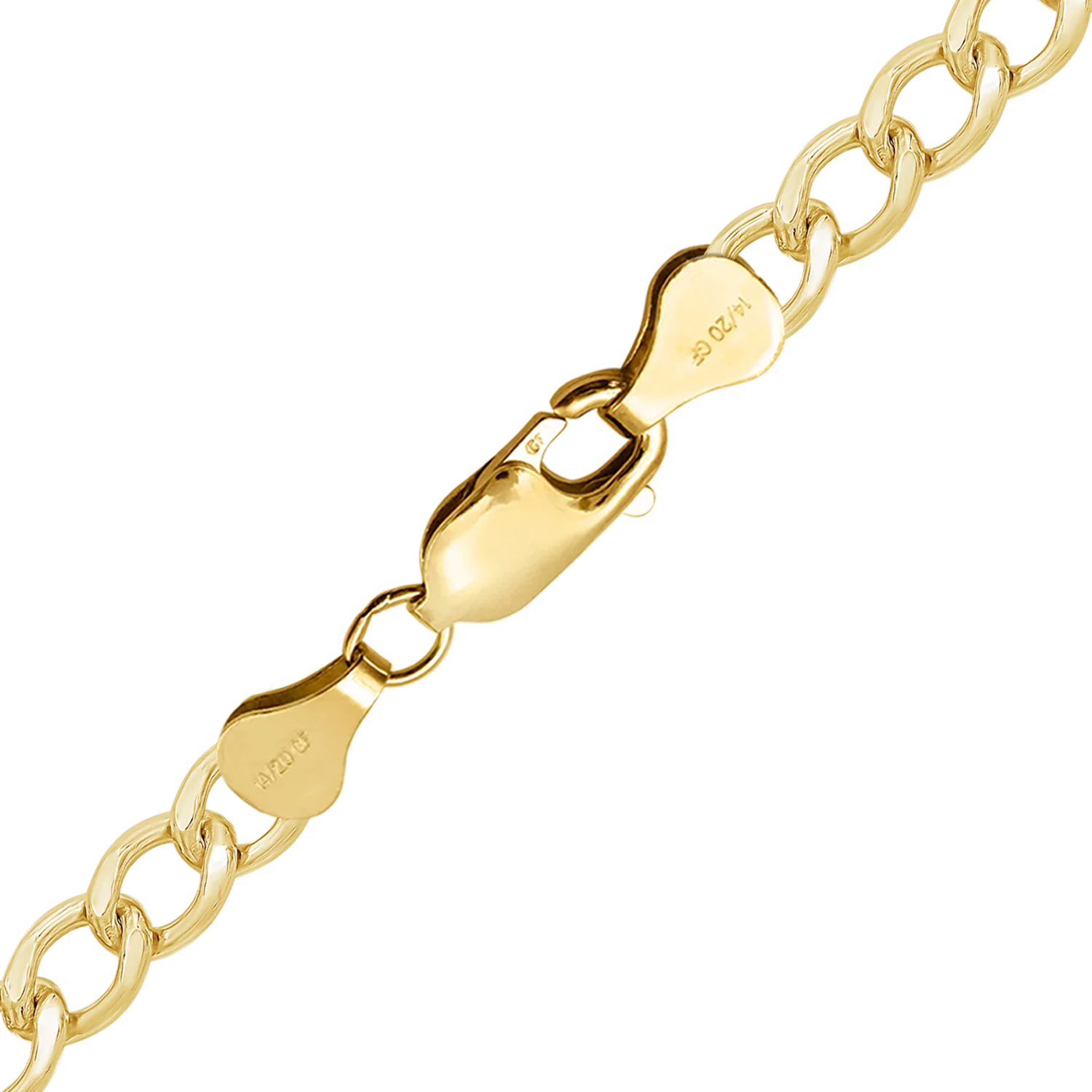 Finished Light Flat Curb Necklace in 14K Gold-Filled