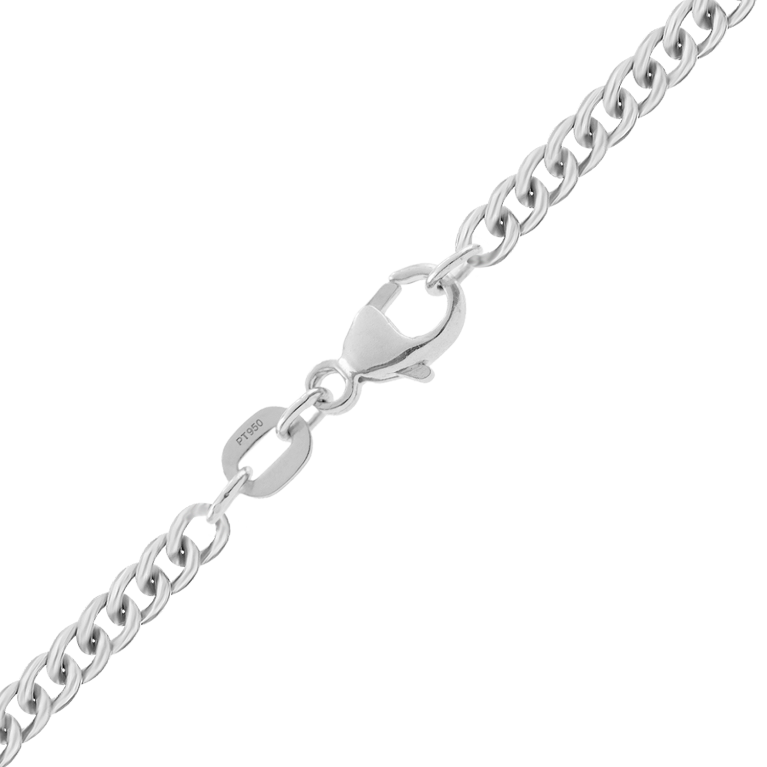 Finished Curb Chain in Platinum