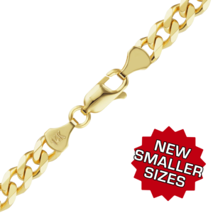 Finished Semi-Solid Curb Necklace in 14K Yellow Gold