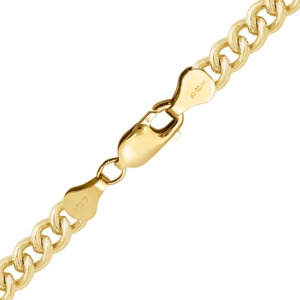 Finished Round Tall Curb Necklace in 14K Gold-Filled