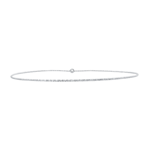 Glitter Choker in Sterling Silver - Sterling Silver / .050 inch (1.3 mm) / 15 inch