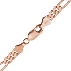 Finished Classic Figaro Necklace in 14K Pink Gold-Filled