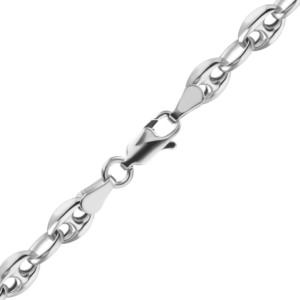 Finished Classic Puffed Mariner Link Semi-Solid Necklace in 14K Yellow Gold