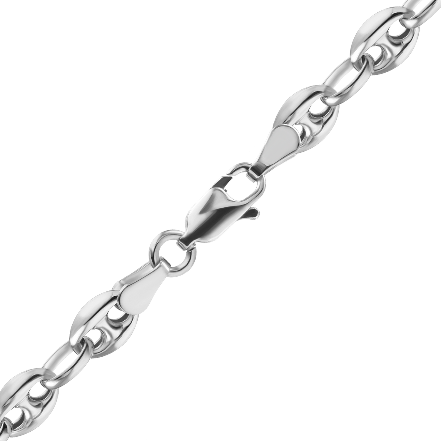 Finished Classic Puffed Mariner Link Semi-Solid Necklace in 14K Yellow Gold