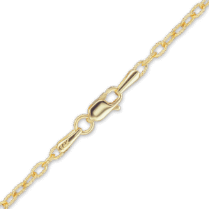 Finished Textured Cable Necklace in 14K Yellow Gold