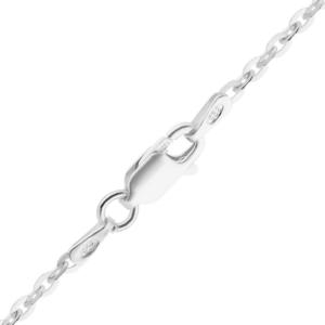 Finished Flat Rolo Necklace in Sterling Silver