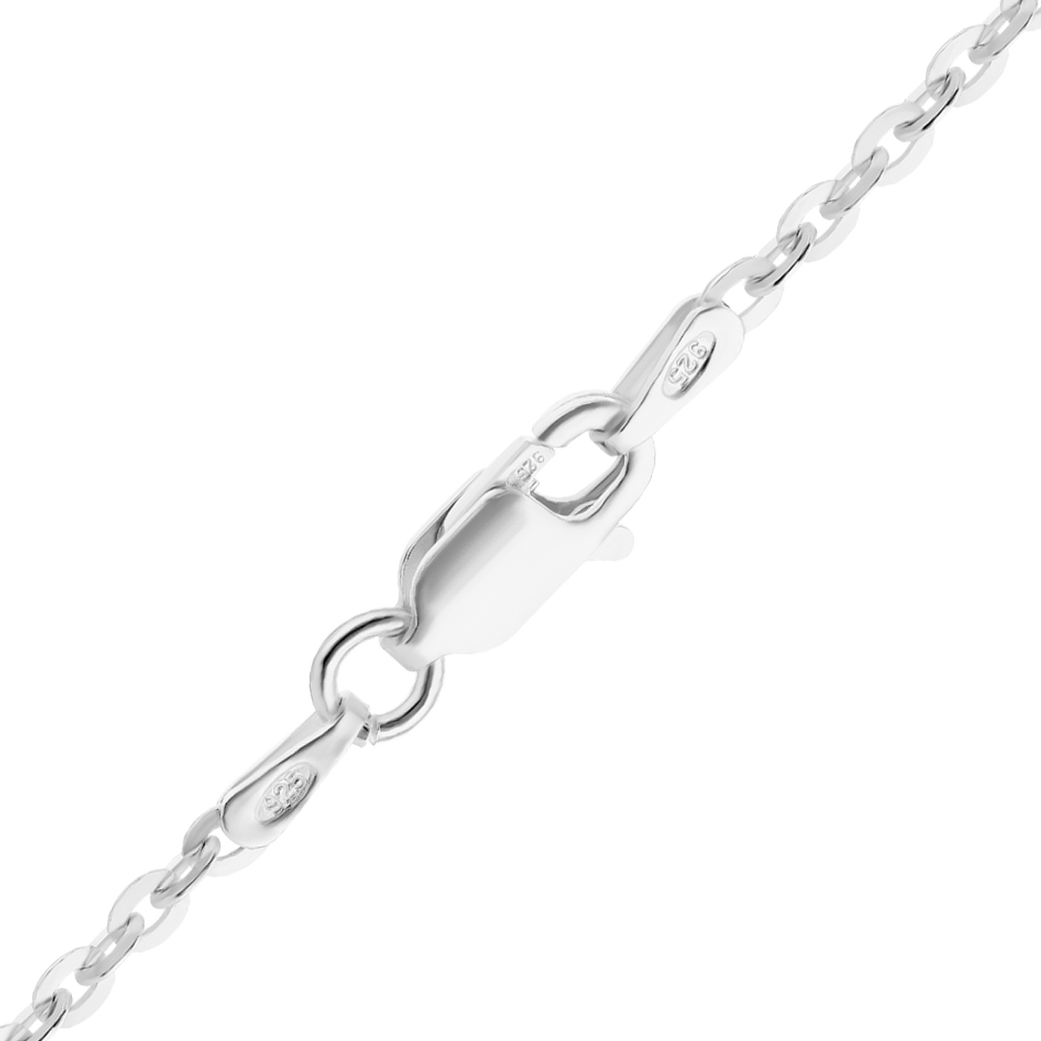 Finished Flat Rolo Necklace in Sterling Silver