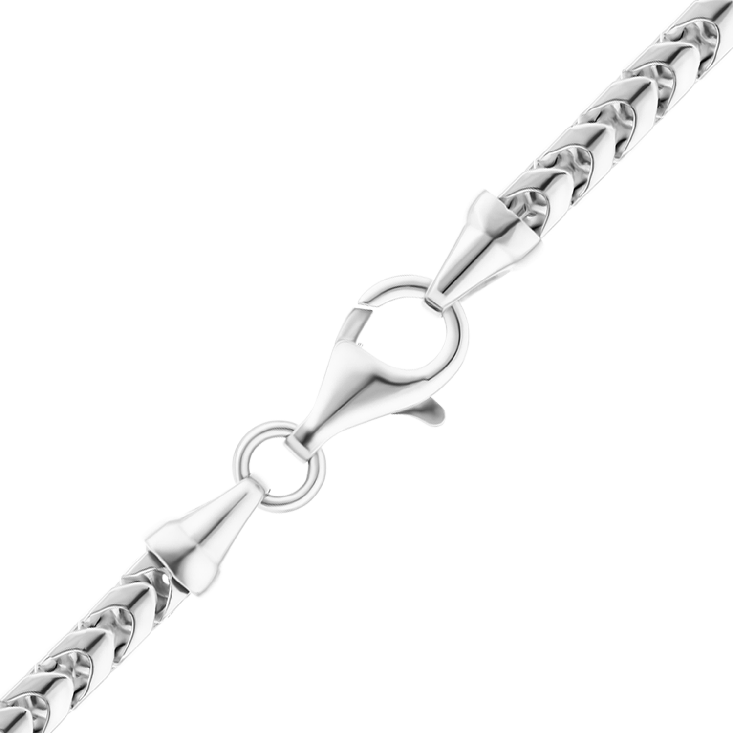 Finished Franco Necklace in Sterling Silver