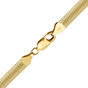 Finished Oval Herringbone Necklace in 14K Gold-Filled