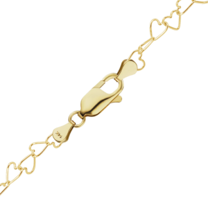 Finished Tall Heart Necklace in 14K Yellow Gold