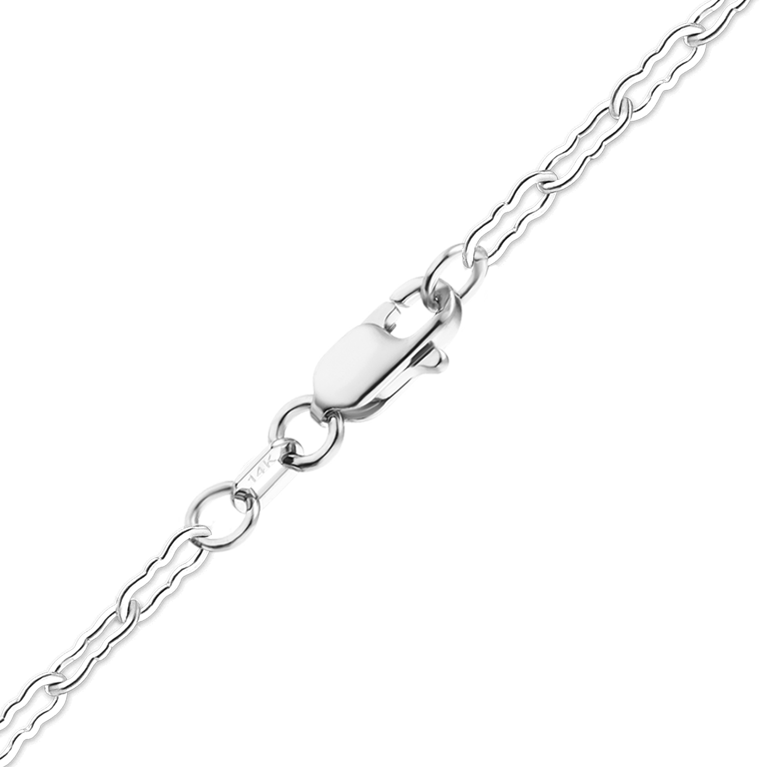 Finished Flat Krinkle Necklace in 14K Yellow Gold
