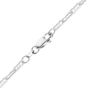 Finished Flat Krinkle Necklace in 14K White Gold