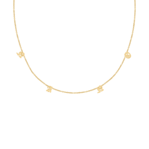 Hanging Old English Necklace in 14K White Gold (18" Chain)