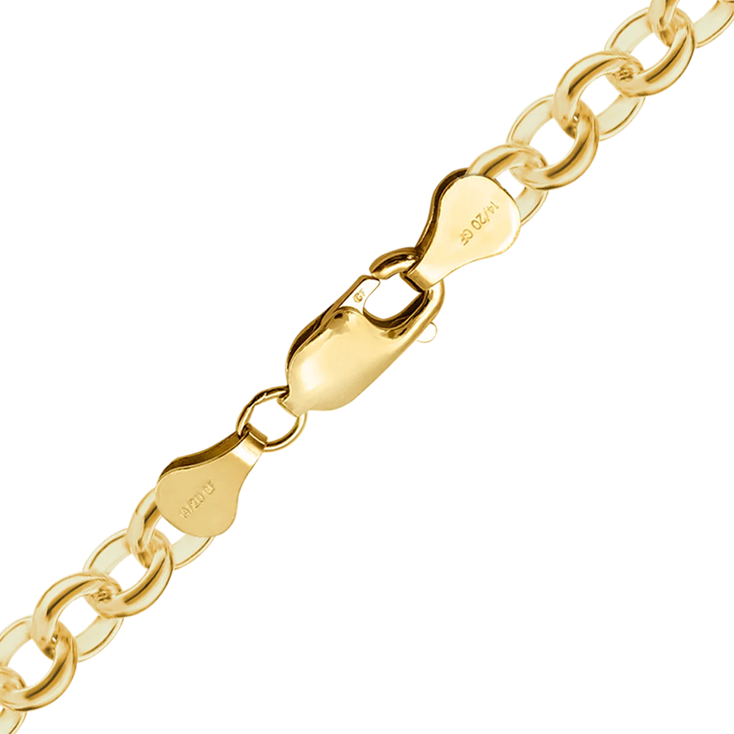 Finished Rolo Necklace in 14K Yellow Gold