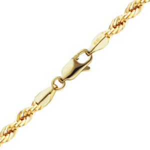 Finished Handmade Solid Rope Necklace in 14K Gold-Filled (3.00 - 4.00 mm)
