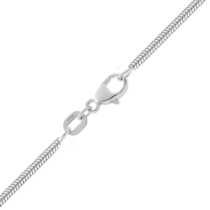 Finished Round Snake Chain in Platinum