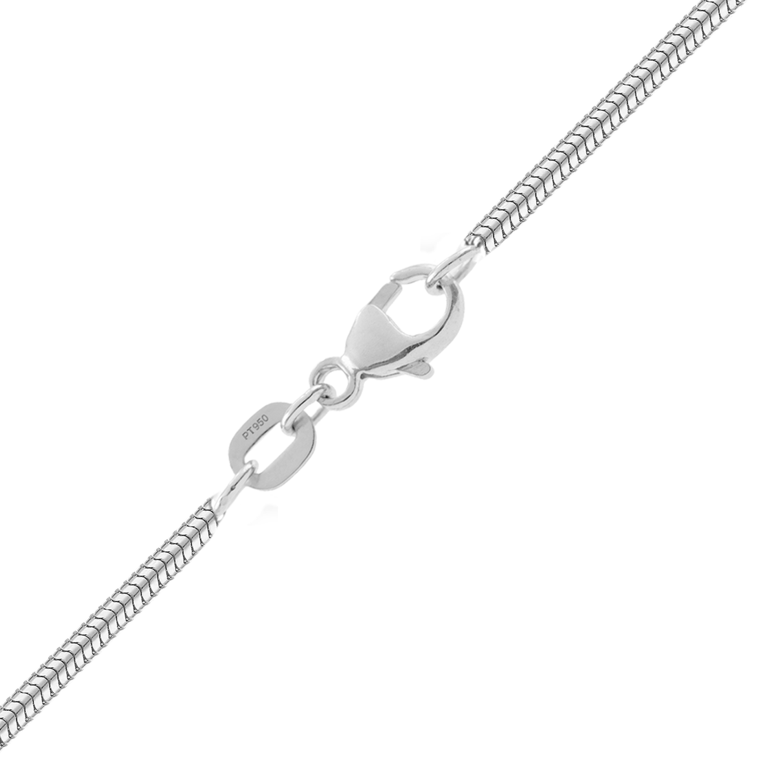 Finished Round Snake Chain in Platinum