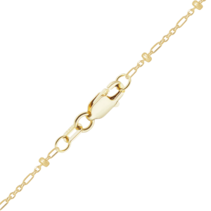 Finished Stud (Satellite) Alternating Cable Necklace in 14K Yellow Gold