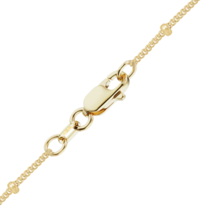 Finished Stud (Satellite) Curb Necklace in 14K Gold-Filled