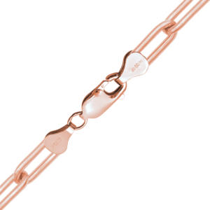 Finished Paperclip Cable Necklace in 14K Pink Gold-Filled
