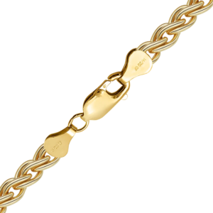 Finished Wheat Necklace in 14K Yellow Gold