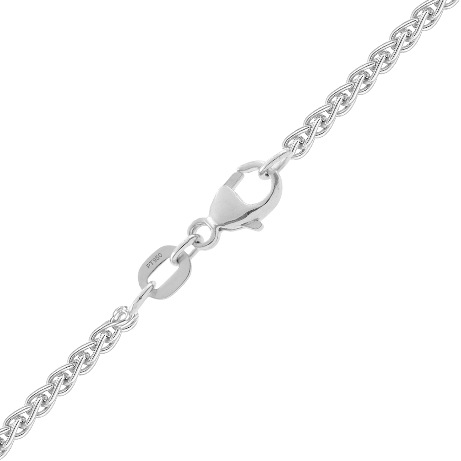 Finished Round Wheat Chain in Platinum
