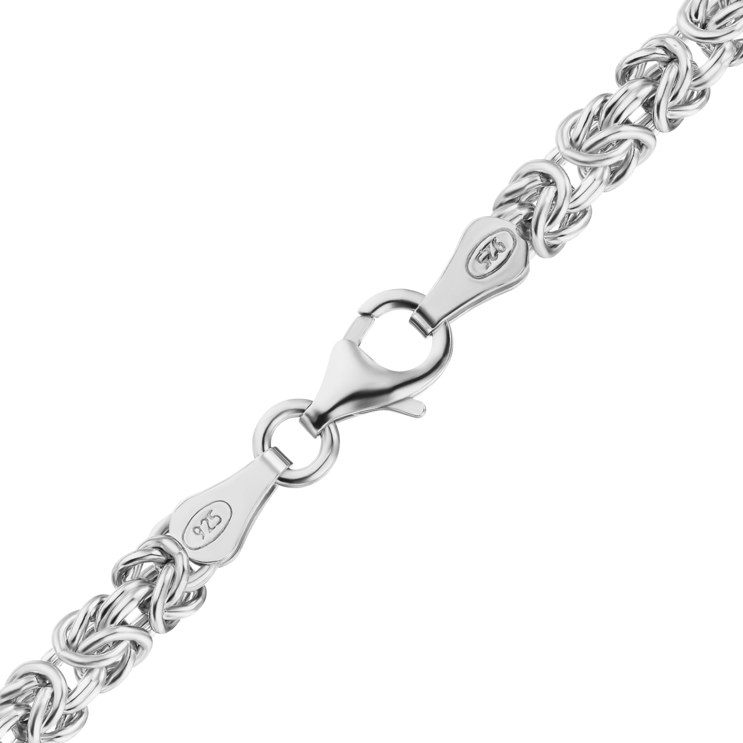 Finished Classic Byzantine Handmade Necklace in Sterling Silver