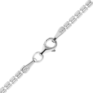 Finished Double Cylinder Bead Necklace in Sterling Silver