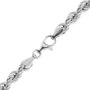 Finished Handmade Solid Rope Necklace in Sterling Silver
