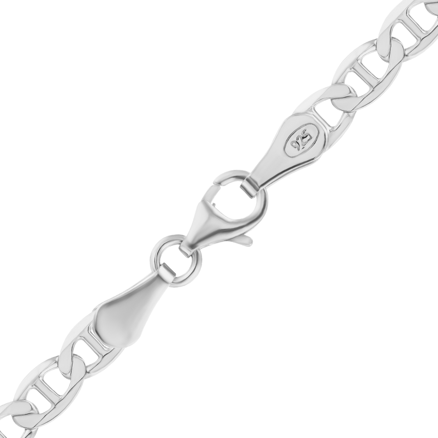 Finished Mariner Curb Necklace in 18K Yellow Gold