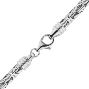 Finished Round Byzantine Handmade Necklace in Sterling Silver