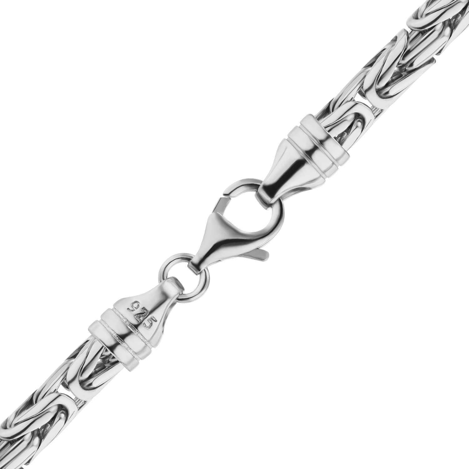 Finished Round Byzantine Handmade Necklace in Sterling Silver