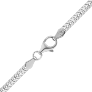 Finished Round Foxtail Necklace in Sterling Silver