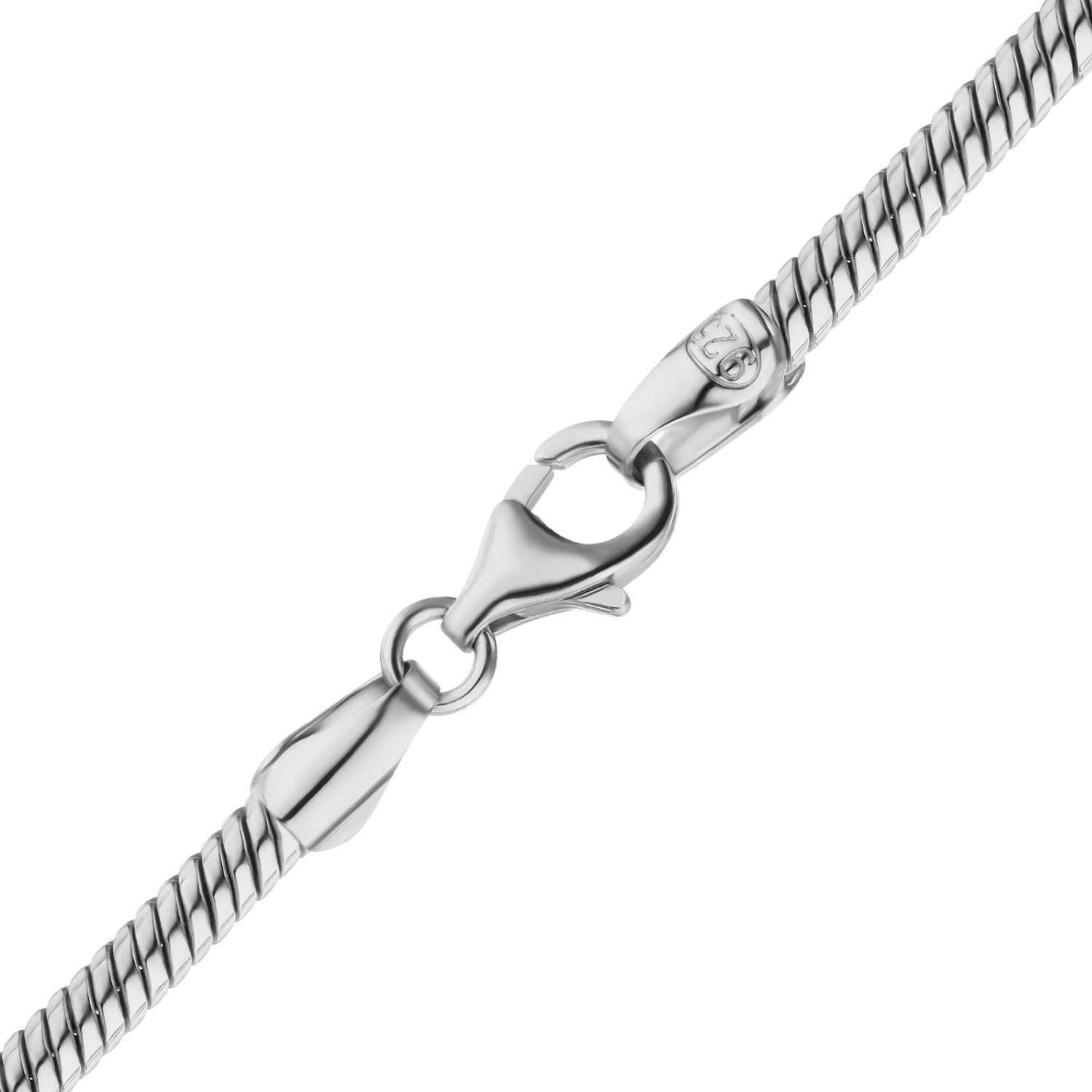 Finished Round Snake Necklace in 14K Pink Gold