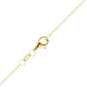 Finished Light Round Cable Necklace in Sterling Silver 18K Yellow Gold Finish
