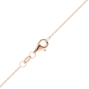 Finished Light Round Cable Necklace in Sterling Silver 18K Pink Gold Finish
